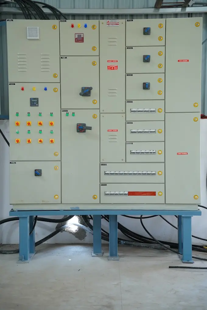 Electrical control panel at the facility